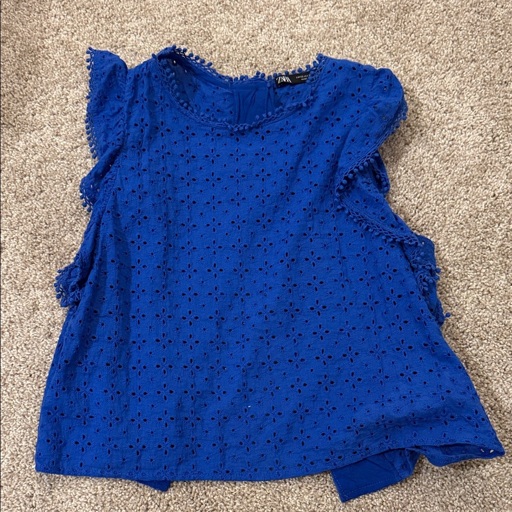 Zara blue top! Open back
